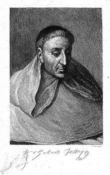 Retrato de Fray Gabriel Téllez Tirso de Molina de B. Maura gº. Fuente: Biblioteca Nacional de España.
