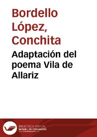 Adaptación del poema Vila de Allariz