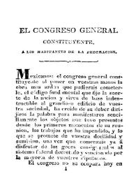 Constitución Federal de los Estados Unidos Mexicanos, sancionada por el Congreso General Constituyente, el 4 de octubre de 1824 | Biblioteca Virtual Miguel de Cervantes