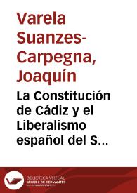 La Constitución de Cádiz y el Liberalismo español del Siglo XIX | Biblioteca Virtual Miguel de Cervantes