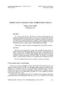 Estructura y dinámica del comercio en Cuenca | Biblioteca Virtual Miguel de Cervantes