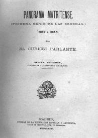 Obras jocosas y satíricas de El Curioso Parlante / Ramón de Mesonero Romanos | Biblioteca Virtual Miguel de Cervantes