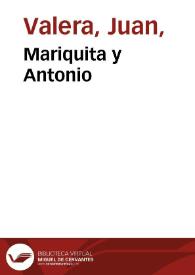 Mariquita y Antonio / Juan Valera | Biblioteca Virtual Miguel de Cervantes