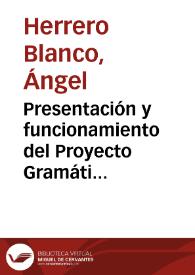 Presentación y funcionamiento del Proyecto Gramática Constrastiva Español-LSE / Ángel Herrero Blanco y colaboradores | Biblioteca Virtual Miguel de Cervantes