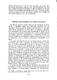 Primer centenario de Simón Bolívar / Jaime de Echanove Guzmán | Biblioteca Virtual Miguel de Cervantes