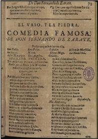 El vaso y la piedra / de Don Fernando de Zarate | Biblioteca Virtual Miguel de Cervantes