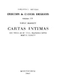 Cartas íntimas / Rafael Barrett; con notas de su viuda, Francisca López Maiz de Barrett | Biblioteca Virtual Miguel de Cervantes