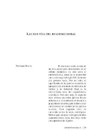 Las dos vías del realismo moral / Pau Luque Sánchez | Biblioteca Virtual Miguel de Cervantes