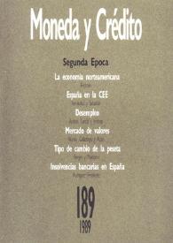 Moneda y Crédito. Núm. 189, 1989 | Biblioteca Virtual Miguel de Cervantes