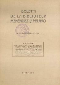 Boletín de la Biblioteca de Menéndez Pelayo. 1931 | Biblioteca Virtual Miguel de Cervantes