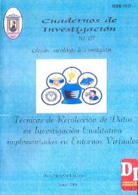 Cuadernos de Investigación. núm. 7, 2006 | Biblioteca Virtual Miguel de Cervantes