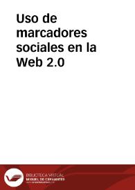 Uso de marcadores sociales en la Web 2.0 | Biblioteca Virtual Miguel de Cervantes