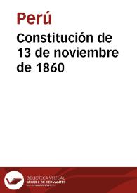 Constitución de 13 de noviembre de 1860 | Biblioteca Virtual Miguel de Cervantes