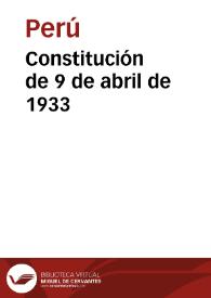 Constitución de 9 de abril de 1933 | Biblioteca Virtual Miguel de Cervantes