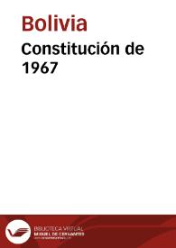 Constitución de 1967 | Biblioteca Virtual Miguel de Cervantes