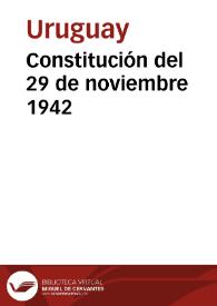 Constitución del  29 de noviembre 1942 | Biblioteca Virtual Miguel de Cervantes