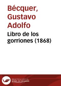 Libro de los gorriones (1868) | Biblioteca Virtual Miguel de Cervantes