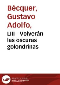 LIII - Volverán las oscuras golondrinas | Biblioteca Virtual Miguel de Cervantes