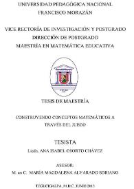 Construyendo conceptos matemáticos a través del juego / Ana Isabel Osorto Chávez | Biblioteca Virtual Miguel de Cervantes