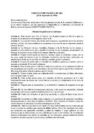 Constitución política de 21 de septiembre de 1851 | Biblioteca Virtual Miguel de Cervantes