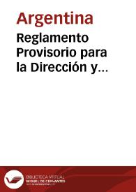 Reglamento Provisorio para la Dirección y Administración del Estado de 1817 | Biblioteca Virtual Miguel de Cervantes