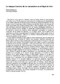 La imagen literaria de los mozárabes en el Siglo de Oro  / Richard Hitchcok | Biblioteca Virtual Miguel de Cervantes