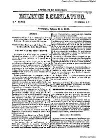 Boletín legislativo. Serie 2, núm. 2, 16 de febrero de 1868 | Biblioteca Virtual Miguel de Cervantes