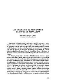 Los epigramas de John Owen y el Conde de Rebolledo / Rafael González Cañal | Biblioteca Virtual Miguel de Cervantes