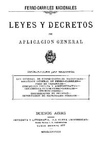 Leyes y decretos de aplicación general | Biblioteca Virtual Miguel de Cervantes