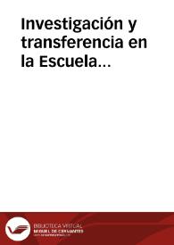 Investigación y transferencia en la Escuela Politécnica de Cuenca | Biblioteca Virtual Miguel de Cervantes