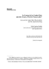 La Guerra de los Cuatro Días: ejército liberal y Partido Conservador  / Pablo Ospina Peralta | Biblioteca Virtual Miguel de Cervantes