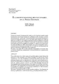 El constitucionalismo revolucionario en la Nueva Granada  / Isidro Vanegas | Biblioteca Virtual Miguel de Cervantes