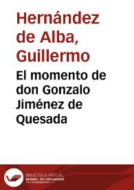 El momento de don Gonzalo Jiménez de Quesada | Biblioteca Virtual Miguel de Cervantes