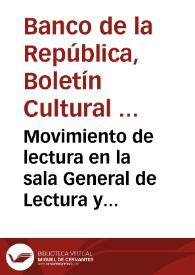 Movimiento de lectura en la sala General de Lectura y sala Colombia: noviembre de 1967 | Biblioteca Virtual Miguel de Cervantes