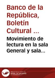 Movimiento de lectura en la sala General y sala Colombia: diciembre de 1978 | Biblioteca Virtual Miguel de Cervantes