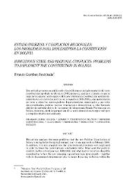 Estado indígena y confictos regionales: los problemas para implementar la Constitución en Bolivia / Franco Gamboa Rocabado | Biblioteca Virtual Miguel de Cervantes