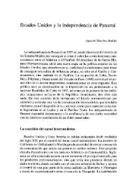 Estados Unidos y la independencia de Panamá / Agustín Sánchez Andrés | Biblioteca Virtual Miguel de Cervantes