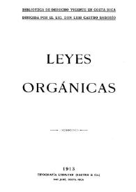 Leyes orgánicas | Biblioteca Virtual Miguel de Cervantes