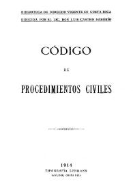 Código de procedimientos civiles | Biblioteca Virtual Miguel de Cervantes