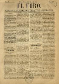 El Foro : Periódico de Jurisprudencia y Legislación. Tomo II, núm. 11, jueves 15 de enero de 1874 | Biblioteca Virtual Miguel de Cervantes