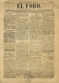 El Foro : Periódico de Jurisprudencia y Legislación. Tomo II, núm. 13, sábado 17 de enero de 1874 | Biblioteca Virtual Miguel de Cervantes