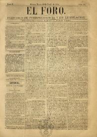 El Foro : Periódico de Jurisprudencia y Legislación. Tomo II, núm. 15, martes 20 de enero de 1874 | Biblioteca Virtual Miguel de Cervantes
