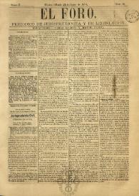El Foro : Periódico de Jurisprudencia y Legislación. Tomo II, núm. 19, sábado 24 de enero de 1874 | Biblioteca Virtual Miguel de Cervantes