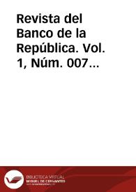 Revista del Banco de la República. Vol. 1, Núm. 007 (mayo 1928) | Biblioteca Virtual Miguel de Cervantes
