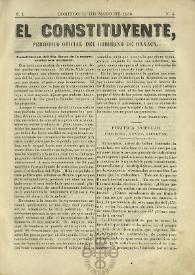 El Constituyente : Periódico Oficial del Gobierno de Oaxaca. Tomo I, núm. 5, domingo 11 de mayo de 1856 | Biblioteca Virtual Miguel de Cervantes