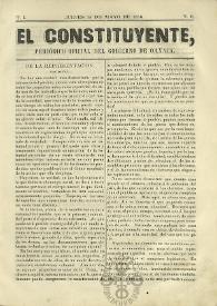 El Constituyente : Periódico Oficial del Gobierno de Oaxaca. Tomo I, núm. 6, jueves 15 de mayo de 1856 | Biblioteca Virtual Miguel de Cervantes