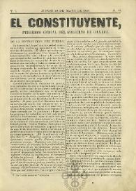 El Constituyente : Periódico Oficial del Gobierno de Oaxaca. Tomo I, núm. 10, jueves 29 de mayo de 1856 | Biblioteca Virtual Miguel de Cervantes