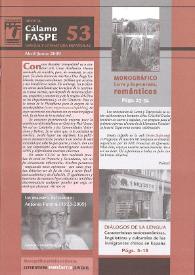 Más información sobre Revista Cálamo FASPE : lengua y literatura españolas. Núm. 53, 2009