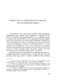 Sensibilidad y lacrimosidad en Cadalso: sus fuentes extranjeras / Eterio Pajares Infante | Biblioteca Virtual Miguel de Cervantes