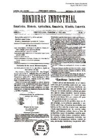 Honduras Industrial. Serie 1.ª, núm. 1, 1.º de febrero de 1884 | Biblioteca Virtual Miguel de Cervantes